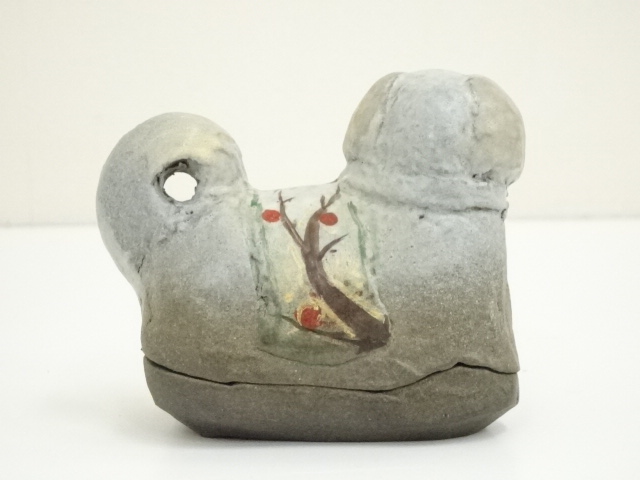  小倉健造　犬香合（共箱）